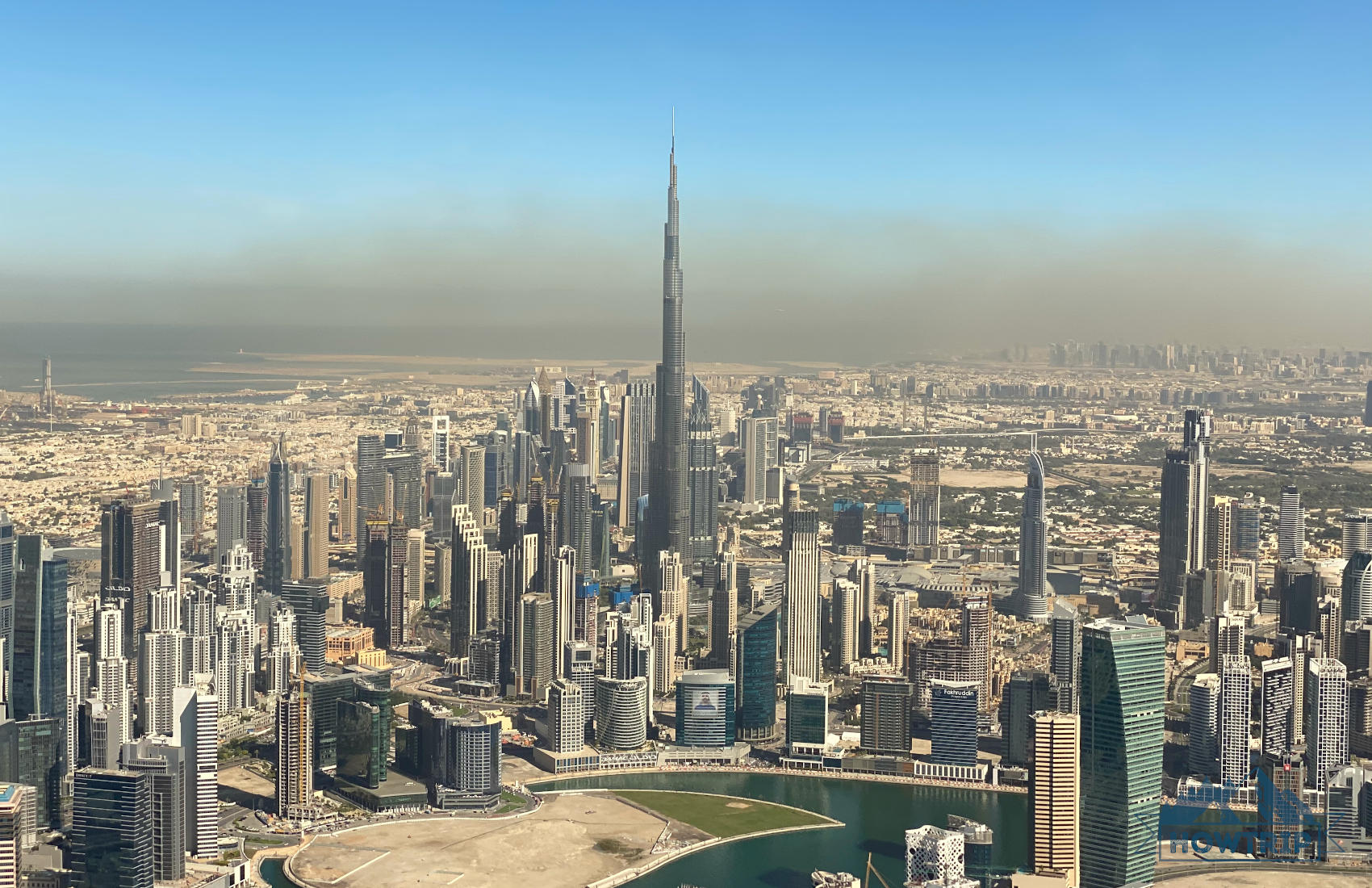 Вид на Дубай с вертолета