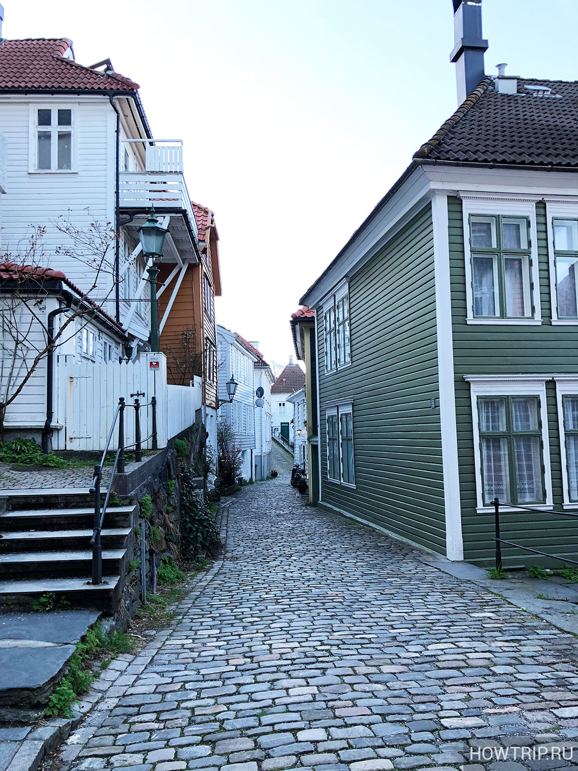 Улица Бергена, Норвегия (наша поездка)