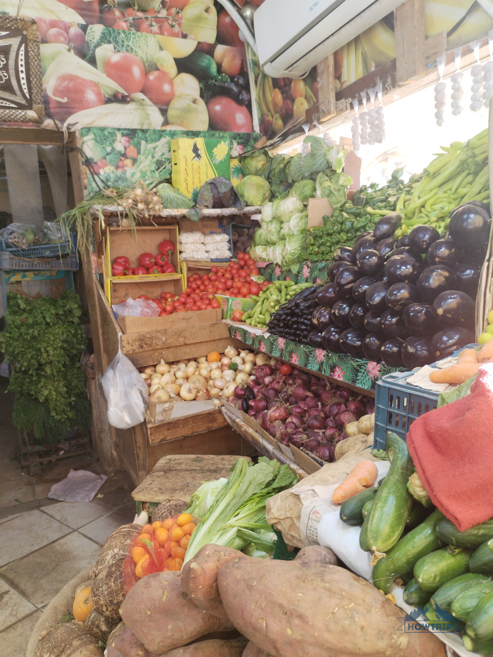 фрукты и овощи на рынке в Хургаде
