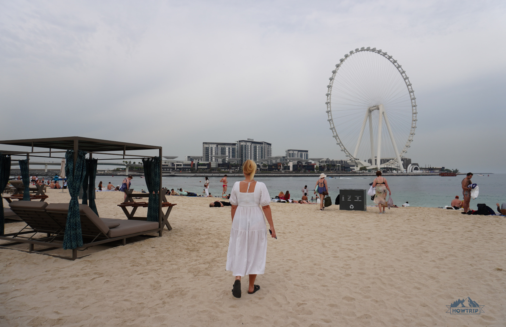 Marina beach и колесо обозрения в Дубае