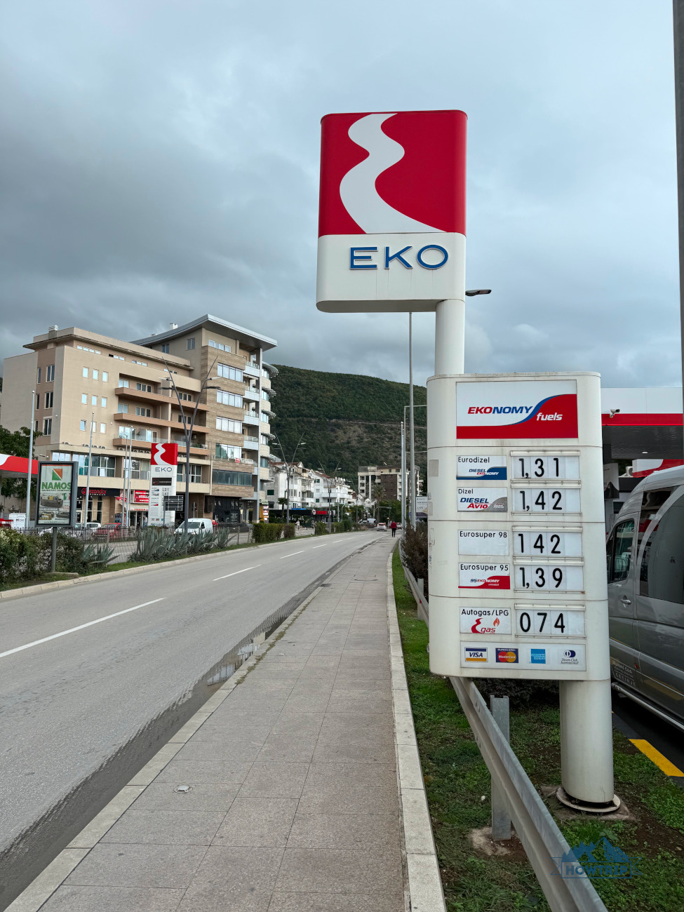 Цена на бензин в Черногории